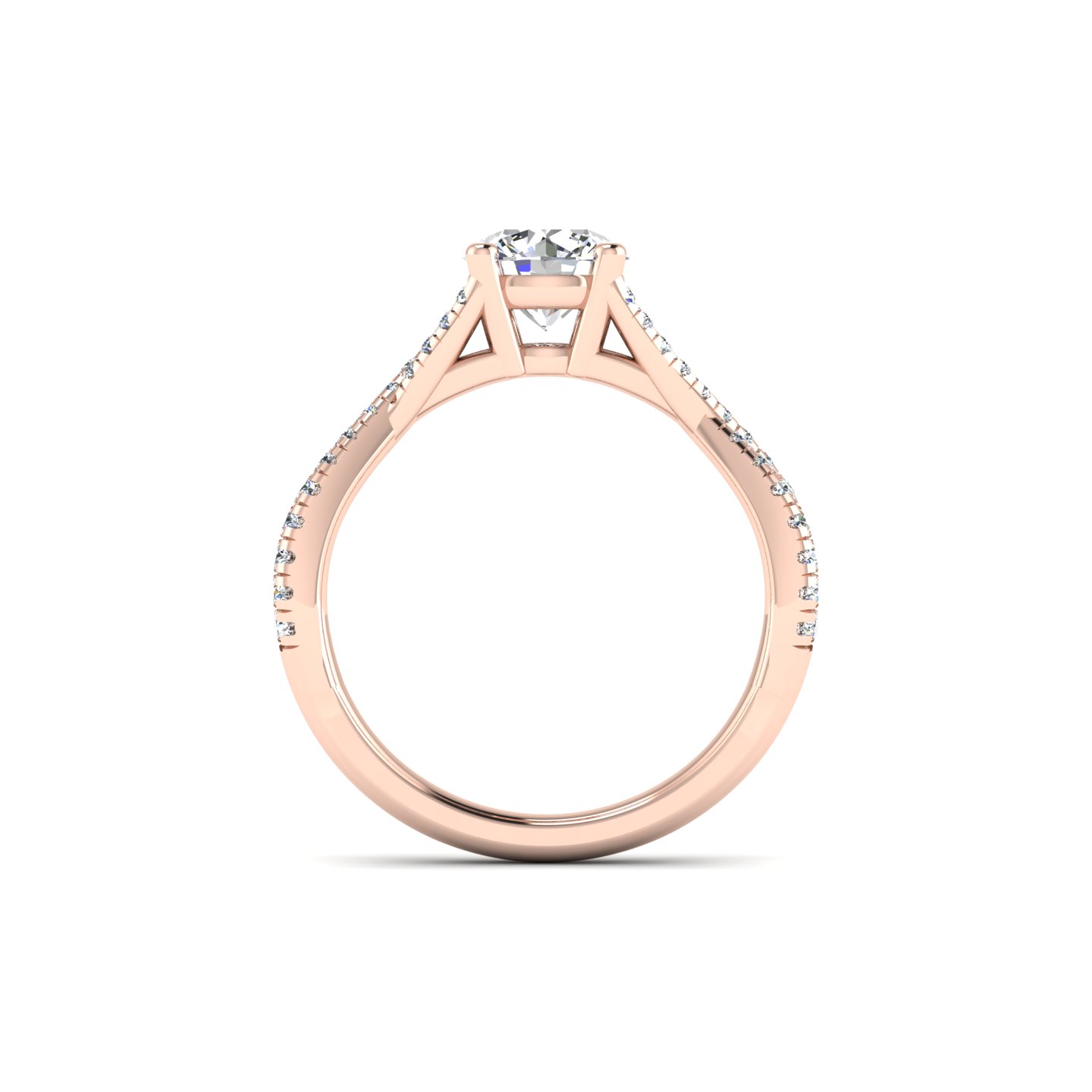 Averie twist shank Engagement Ring